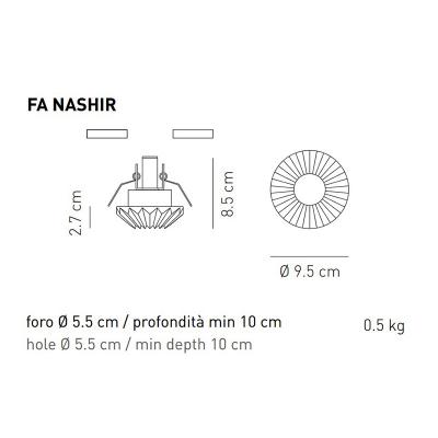 FA NASHIR 12V Встраиваемый светильник (Axo Light). Фото 4. 